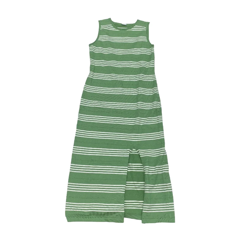 cotton midi dressesGREEN DRESS CASUAL MIDI by CLOTHES MENTOR Size:S