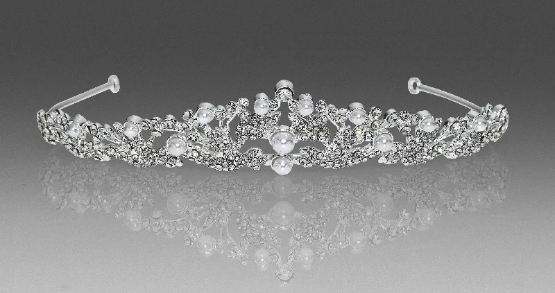 sequined wedding dressesSparkle Tiara and Veil