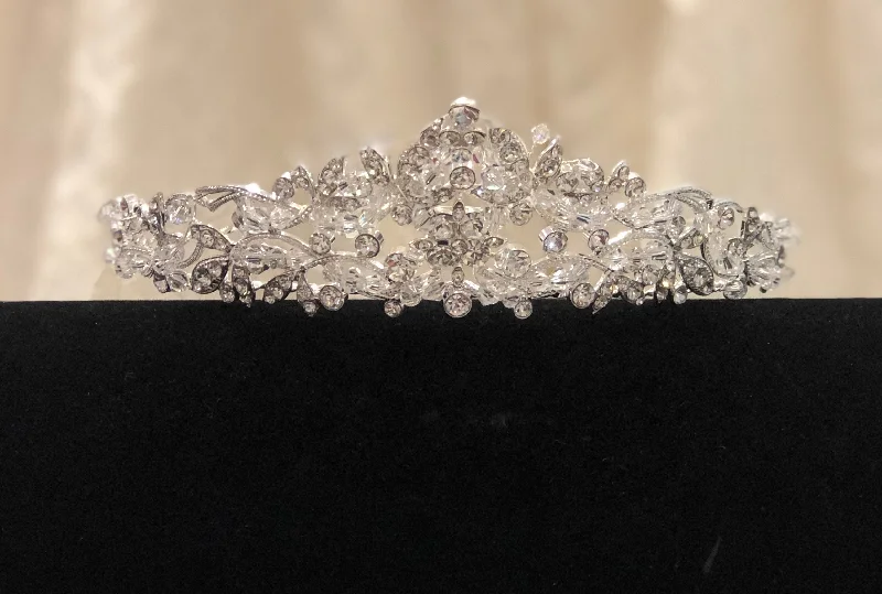 budget-friendly wedding dressesRhinestone Tiara