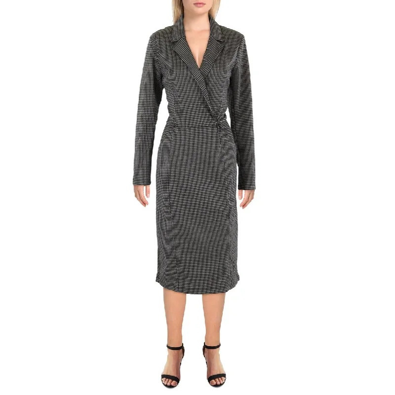 lace midi dressesWomens Plaid Midi Midi Dress