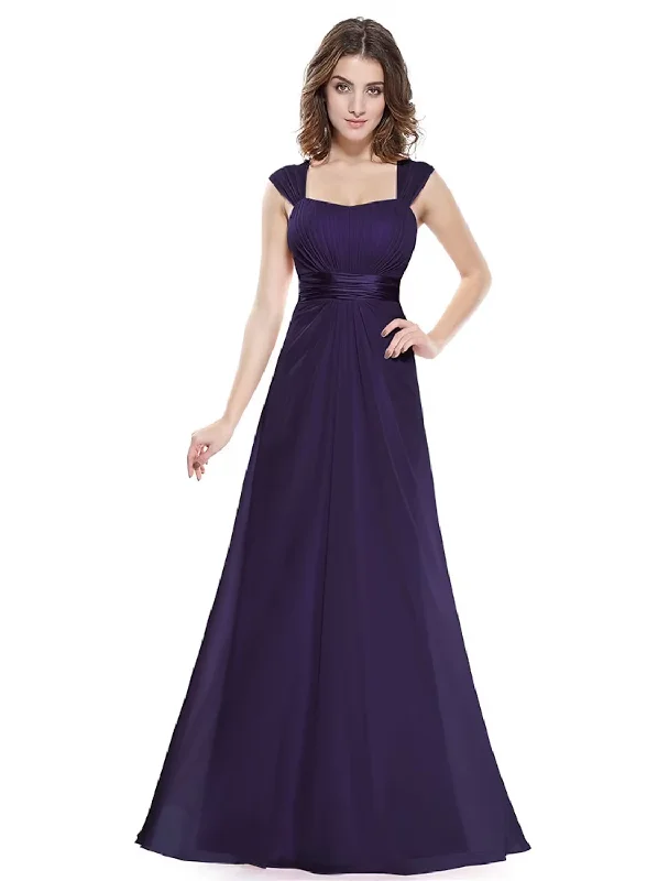 mother-of-the-groom wedding dressesA-Line Evening Gown Beautiful Back Dress Wedding Guest Floor Length Sleeveless Scoop Neck Chiffon with Ruched