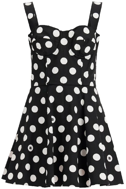 lace Mimi dresses for special occasionsDolce & Gabbana Women's Polka Dot Print Strapless Mini Dress