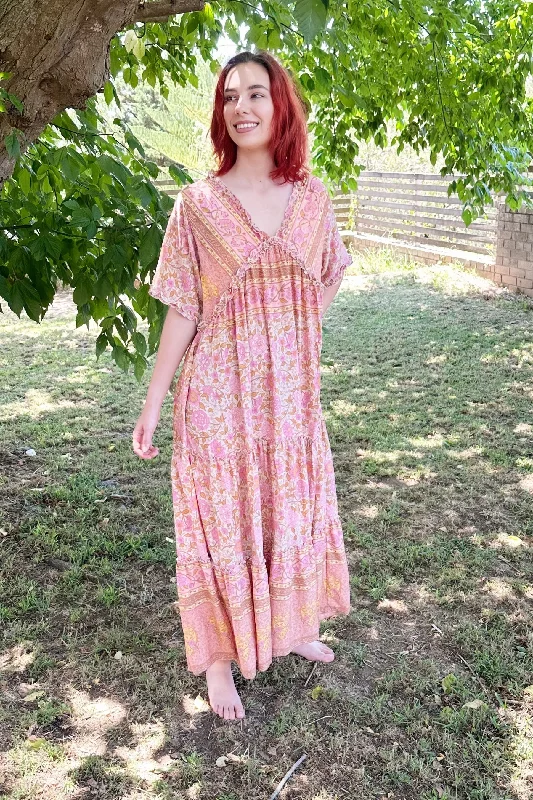 vintage maxi dressesFelicity Boho Tiered Maxi Dress