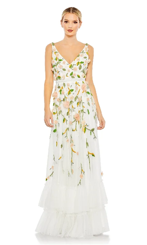 maxi dresses with zippersLong White Maxi Dress with Flowers 9171