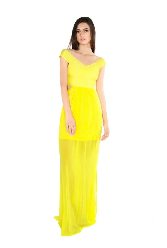 maxi dresses for formal eventsNaughty Grl Spring Maxi Dress - Lemon