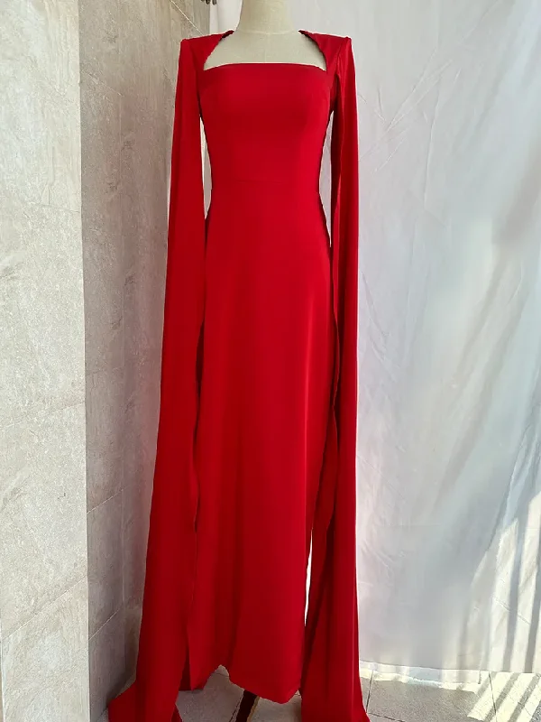 maxi dresses for date nightsParty Evening Dresses Women Casual Strapless Red Banquet Maxi Wedding Dresses for Female Y4991