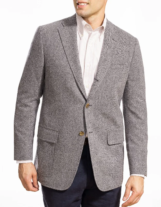 BLACK/WHITE DONEGAL SPORT COAT - CLASSIC FIT