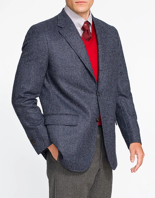 BLUE HERRINGBONE SPORT COAT - CLASSIC FIT