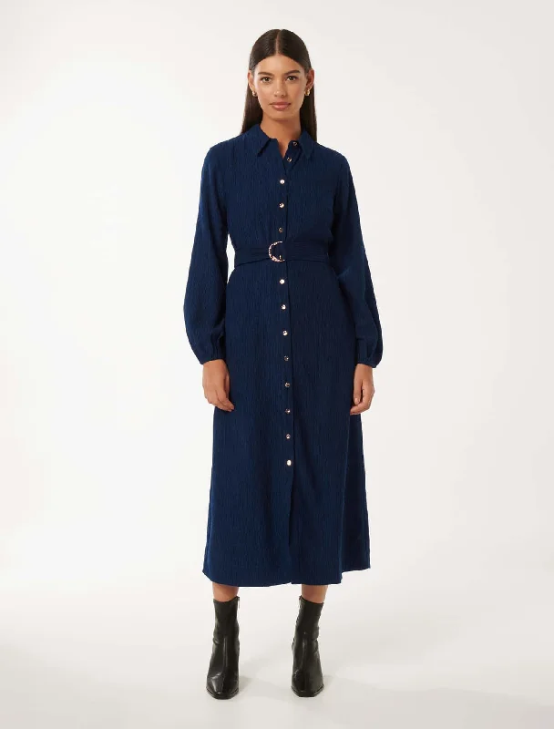 Bobbi Textured Shirt Dress