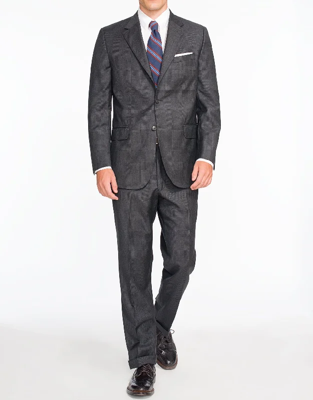 CHARCOAL PLAID SUIT - CLASSIC FIT