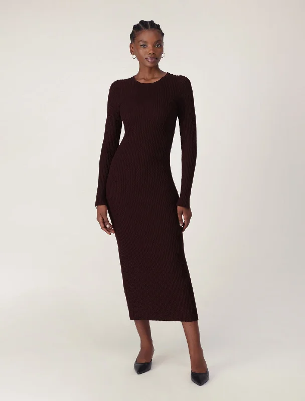 Georgia Textured Crew Neck Dress