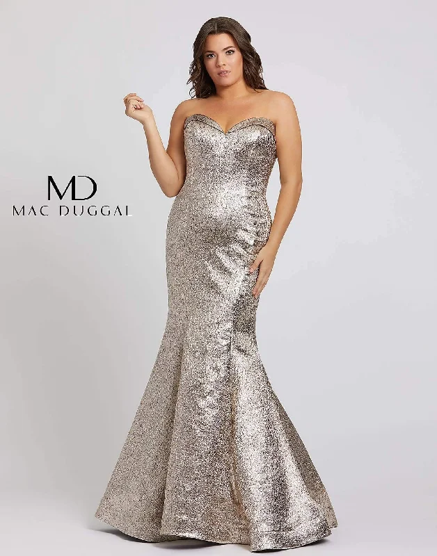 prom dresses with detachable sleevesMac Duggal 67230 Fabulouss Strapless Plus Size Long Prom