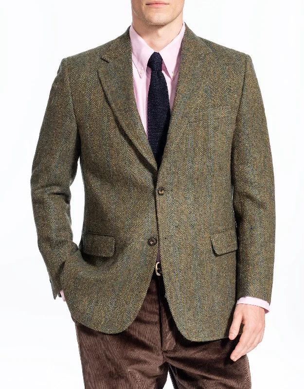 MAGEE OLIVE BARLEYBONE PANE SPORT COAT - CLASSIC FIT