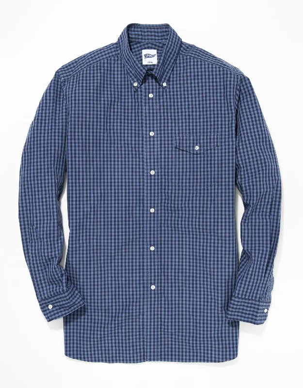 NAVY/BLUE TARTAN SHIRT - TRIM FIT