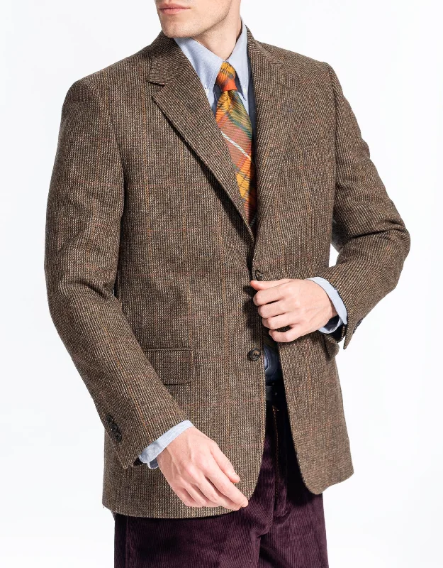 OLIVE TIC WINDOWPANE SPORT COAT - CLASSIC FIT