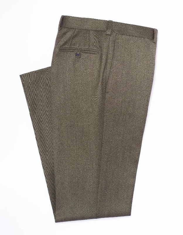 OLIVE WHIPCORD TROUSERS