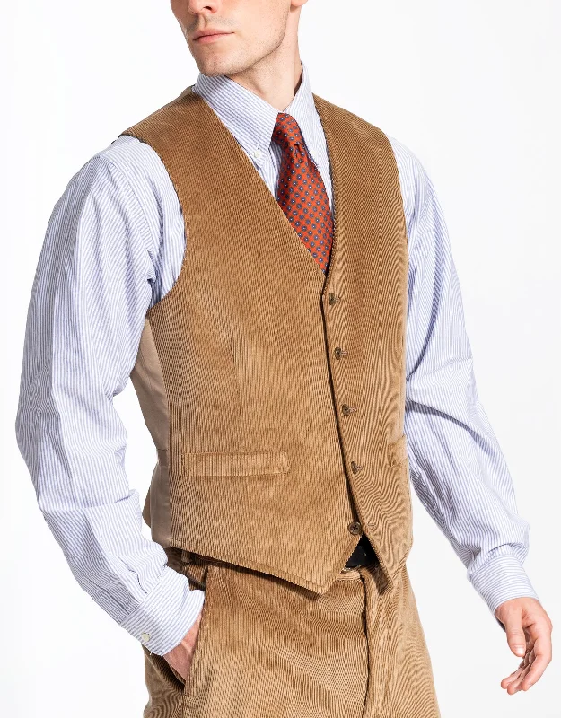 TAN CORDUROY VEST