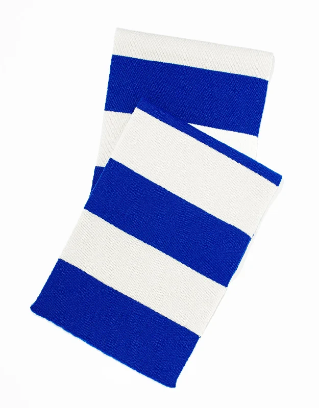 UNIVERSITY STRIPE MUFFLER - BLUE/WHITE