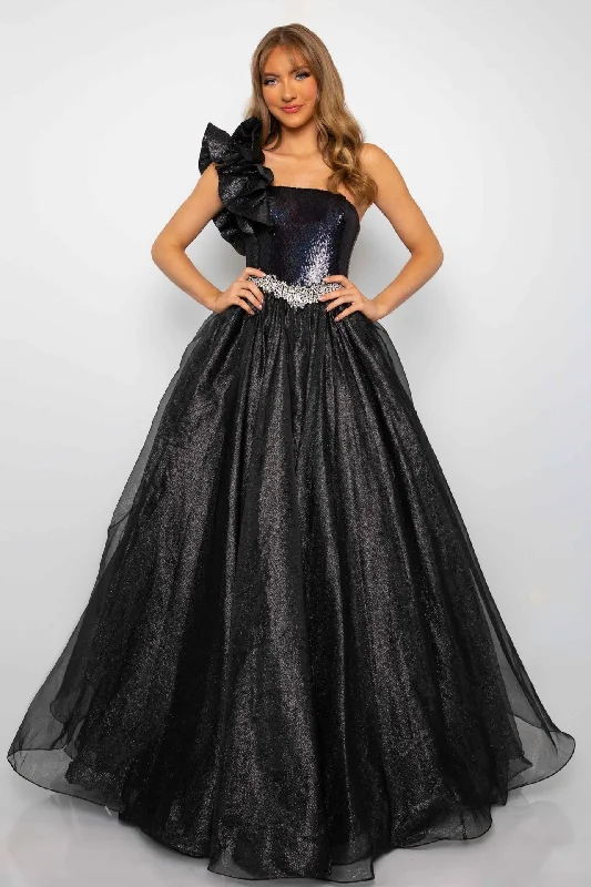 off-shoulder prom dressesAva Presley 28283 Formal Prom Glitter Long Dress