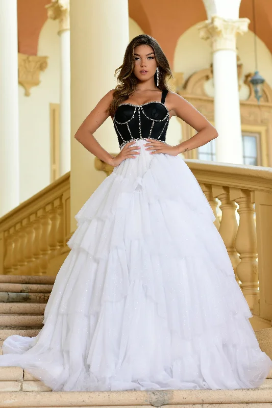 luxury prom dressesAva Presley 28592 Long Prom Formal Beaded Ball Gown