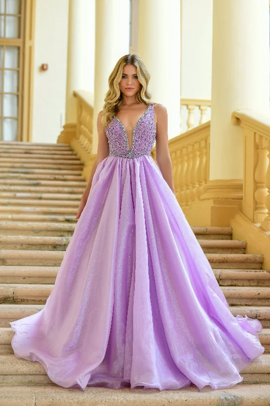 fitted prom dressesAva Presley 38342 Formal Beaded Long Prom Ball Gown