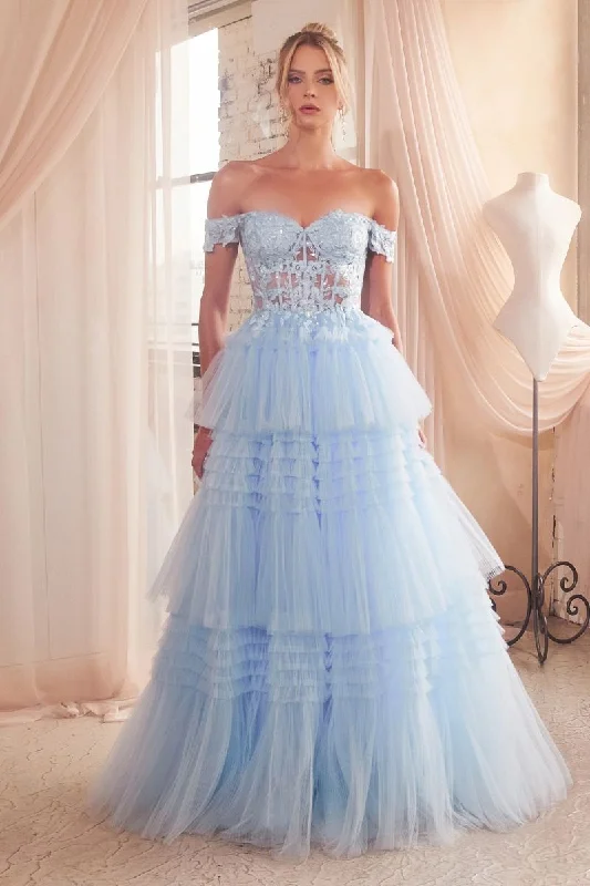 prom dresses for pear shapesCinderella Divine 9315 Long Formal Prom Pleated Ball Gown