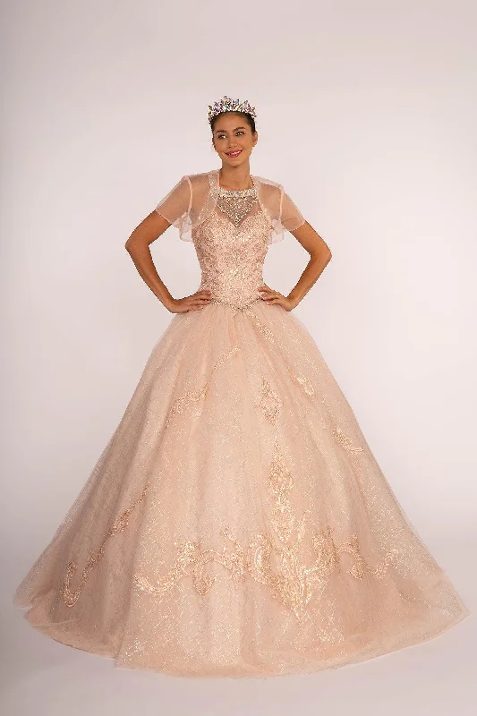 prom dresses with sheer overlaysQuinceanera Long Prom Dress Sweet 16