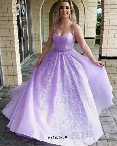 prom dresses for summerBall Gown Lavender Sparkle Prom Dress