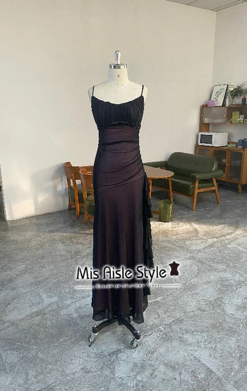 prom dress alterationsFit and Flare Vintage Black and Pink 90s Prom Dress