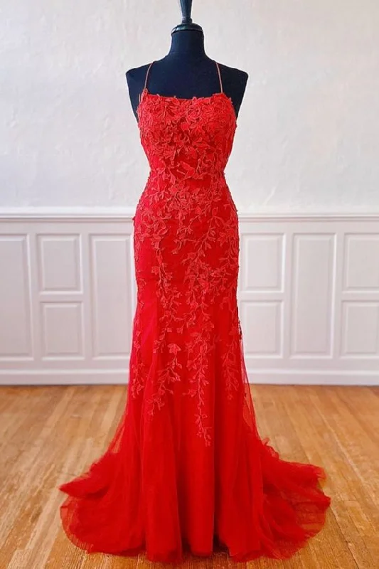 prom dress style guidesFitted Criss-Cross Red Prom Dress