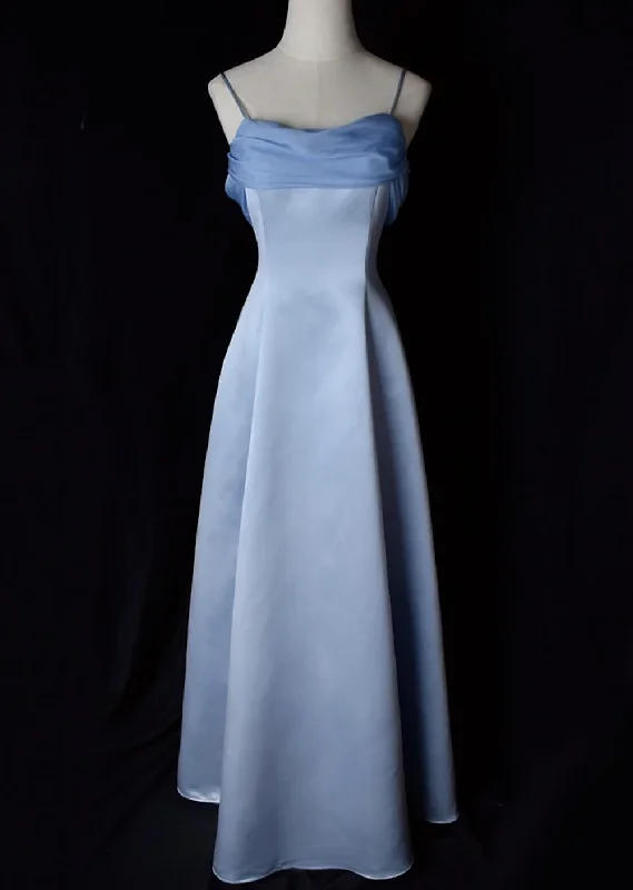 long prom dressesLight Blue Vintage Prom Dress