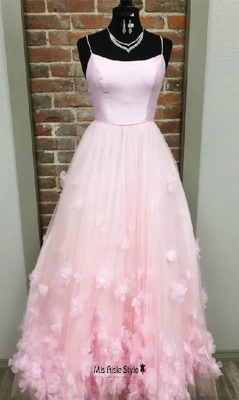 prom dress fitting adviceLight Pink Floral Skirt Prom Dress